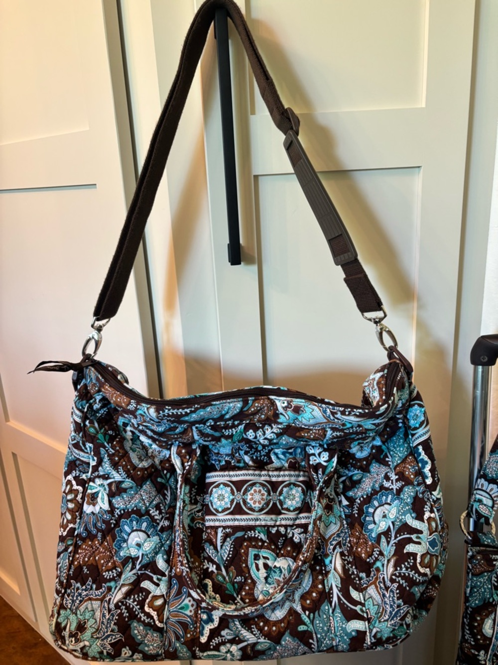 Vera Bradley Retired Print Java Blue Y2K 8pc Rolling Paisley Luggage Set - Picture 3 of 16
